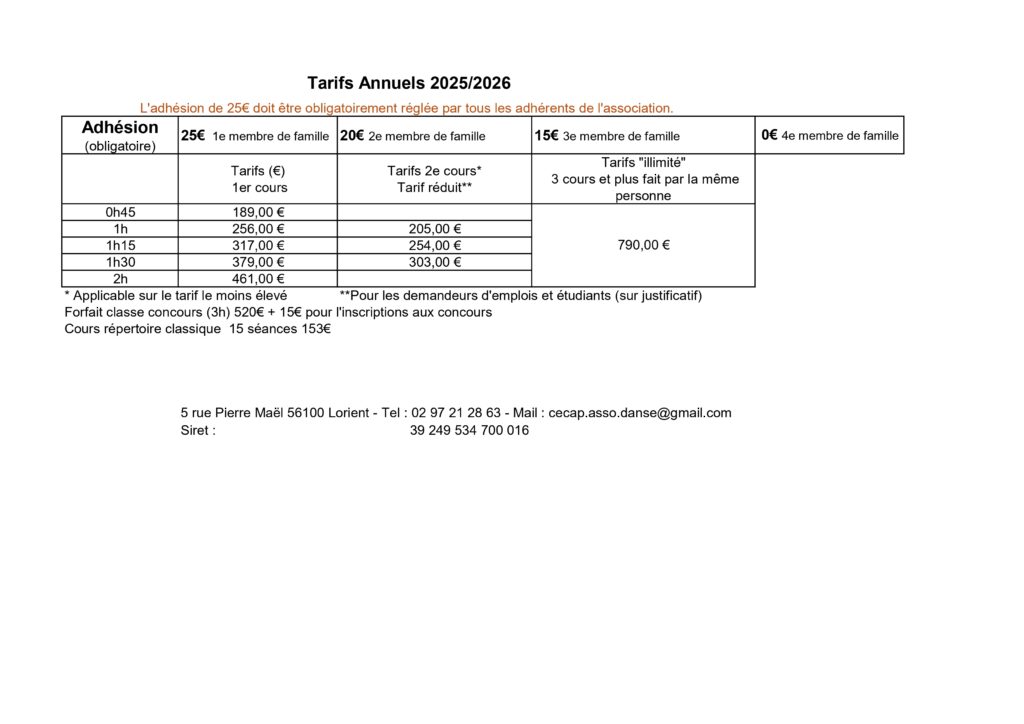Tarif 25-26