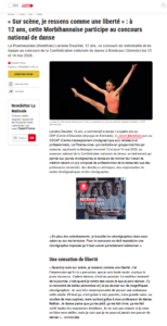 article de Lorrain qui participera aux nationaux avec la Classe Concours