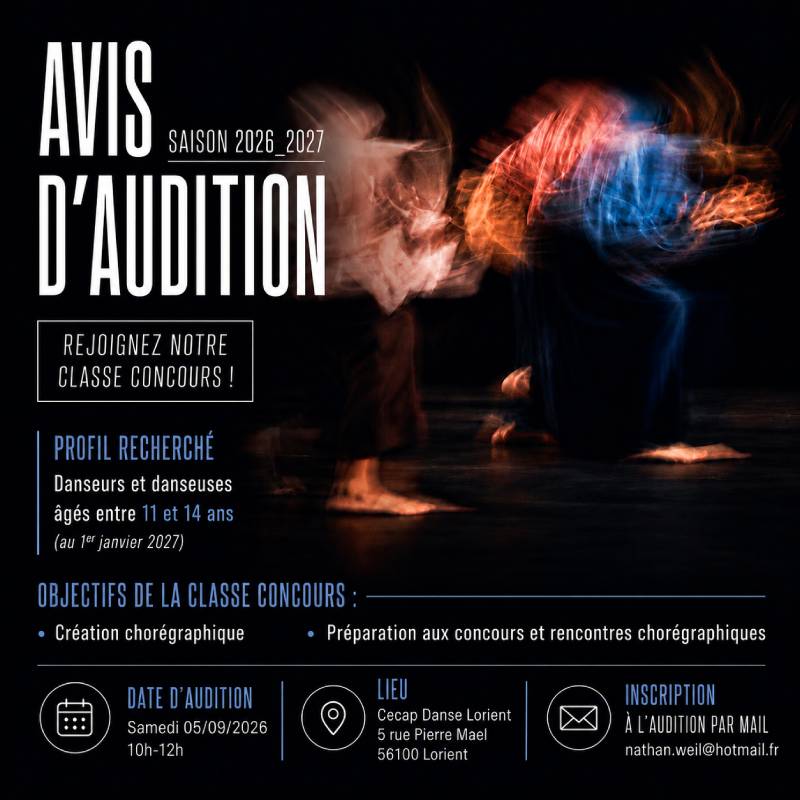 prospectus audition cat 1 audition Classe concours cat 1